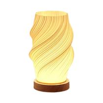 Luminária De Mesa 3D Regulável Com Luz Noturna LED Plissada, 3 Níveis, Para Quarto, mesa de cabeceira,