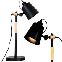 Luminária de Mesa 57cm Retrô Escandinava Articulada Metal Madeira Gimpo KJTD-687 Luminária de Mesa 57cm Retrô Escandinava Articulada Metal Madeira Gimpo KJTD-687