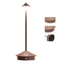 Luminaria de Mesa Abajur 3 Tons Controle de Intensidade LED USB Bateria Recarregavel Touch Cabeceira Quarto Home Office Decorativo Elegante Enfeite