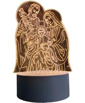 Luminária de Mesa Abajur 3D Sagrada Família Led 4W 5V 3 Cores - EMBU LED