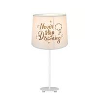 Luminária de Mesa Abajur Andria Branco Cúpula Never Stop Dreaming 1E27 34cm Luminária de Mesa Abajur Andria Branco Cúpula Never Stop Dreaming 1E27 34cm