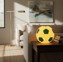 Luminária De Mesa Abajur Bola do Brasil Futebol Copa do Mundo Decoração Iluminação Luminária De Mesa Abajur Bola do Brasil Futebol Copa do Mundo Decoração Iluminação