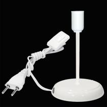 Luminária de Mesa Abajur Classic Branco Use Lâmpada E27 LED