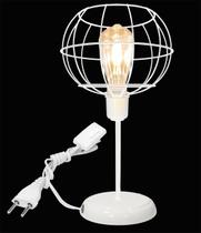 Luminária de Mesa Abajur Clássico Aramado Tangerine 2 Branco