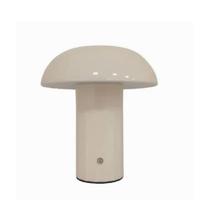 Luminária de Mesa - Abajur Cogumelo - Baunilha - Sem Fio - USB