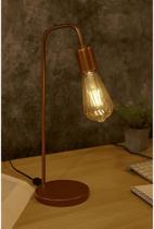 Luminária De Mesa Abajur de Cabeceira L De Quarto Sala Retro Vintage Industrial Moderno Bivolt Rose Gold Luminária De Mesa Abajur de Cabeceira L De Quarto Sala Retro Vintage Industrial Moderno Bivolt Rose Gold