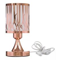Luminária De Mesa Abajur Decoração Iluminação Rosê Gold Luminária De Mesa Abajur Decoração Iluminação Rosê Gold
