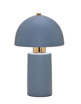 Luminária de Mesa Abajur em Cerâmica Azul e Dourado 30cm 1E27 15400-PL - PARIS LUZ