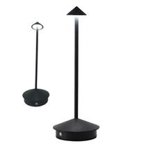 Luminaria de Mesa Abajur LED 3 Tons Controle de Intensidade Touch Bateria Recarregavel USB Cabeceira Quarto Home Office Enfeite Elegante Iluminaçao De