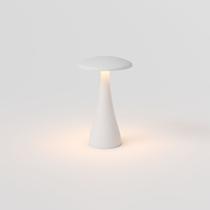 Luminária de Mesa Abajur LED Donna Ring Light Interlight - Portátil Sem Fio - Branco