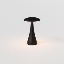 Luminária de Mesa Abajur LED Donna Ring Light Interlight - Portátil Sem Fio - Grafite Escuro