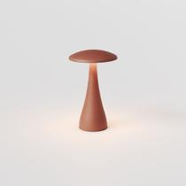 Luminária de Mesa Abajur LED Donna Ring Light Interlight - Portátil Sem Fio - Ocre