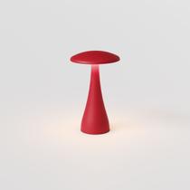 Luminária de Mesa Abajur LED Donna Ring Light Interlight - Portátil Sem Fio - Vermelho