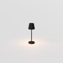Luminária de Mesa Abajur LED Mini PL Interlight - Portátil Sem Fio - Preto