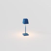 Luminária de Mesa Abajur LED Mini QD Interlight - Portátil Sem Fio - Azul Indigo