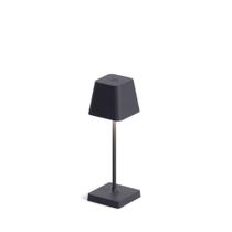 Luminária de Mesa Abajur LED Mini QD Interlight - Portátil Sem Fio - Grafite Escuro