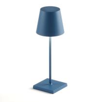 Luminária de Mesa Abajur LED Tina Interlight - Portátil Sem Fio - Azul Índigo