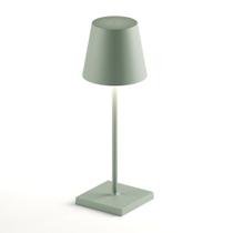 Luminária de Mesa Abajur LED Tina Interlight - Portátil - Sem Fio - Verde Salvia