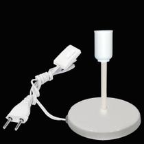 Luminária de Mesa Abajur Mini Branco Use Lâmpada E27 LED