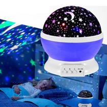 Luminária de Mesa Abajur Projetor Estrelas Galaxy Star Master Quarto Sala Criança Decoração Infantil Festa 360º - Online