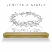 Luminária De Mesa Abajur Rgb Colorida - Foi Por Amor Coroa