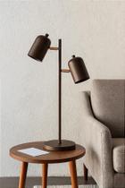 Luminária de Mesa Anne Dupla com Cúpulas Articuladas para Iluminação Versátil