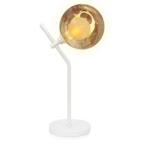 Luminária De Mesa Aro Jabuticaba Globo Ambar Harmony Branco