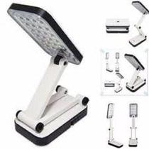 Luminaria de mesa articulada abajur 24 leds recarregavel dp - dp-666