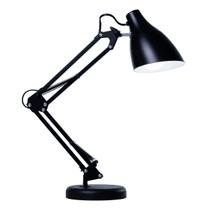 Luminaria de Mesa Articulada Escritório Abajur de Quarto Flexível Sala Garra e Base