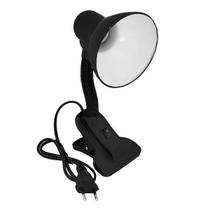 Luminária De Mesa Articulada Presilha Bivolt - Preto