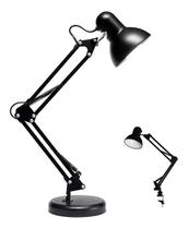 Luminária De Mesa Articulada Preto Escritório Luminária De Mesa Articulada Preto Escritório