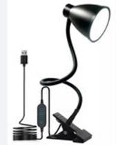 Luminária De Mesa Articulada Usb Grampo Clipe Preto. Luminária De Mesa Articulada Usb Grampo Clipe Preto.