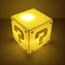 Luminária de Mesa Bloco Interrogação Charada Super Mario - Super 3D