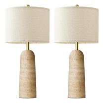 Luminária de Mesa BOBOMOMO 69 cm com Acabamento em Resina com Aparência de Pedra, Jogo com 2 Luminária de Mesa BOBOMOMO 69 cm com Acabamento em Resina com Aparência de Pedra, Jogo com 2