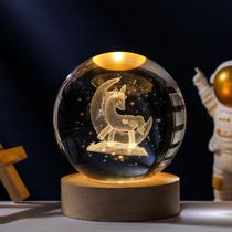 Luminária de Mesa Bola de Cristal Efeito 3D Incrivel Galáxia Luminária de Mesa Bola de Cristal Efeito 3D Incrivel Galáxia