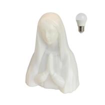 Luminária de Mesa Busto da Nossa Senhora com Lâmpada LED