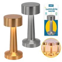 Luminária De Mesa Candeeiro Bancada Recarregável Decorativo