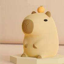 Luminária de Mesa Capivara Luz Noturna Capybara USB Silicone Recarregável Abajur Night Light