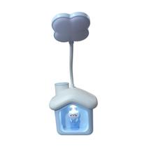 Luminária de Mesa Casinha Coelho Infantil - Quarto Cor:Azul