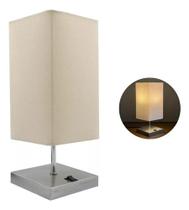 luminária de Mesa Clássica Quadrado de alumínio Com Interruptor Com Cúpula algodão Ref 49 Para Sala, Quarto, Escritório e Cabeceira luminária de Mesa Clássica Quadrado de alumínio Com Interruptor Com Cúpula algodão Ref 49 Para Sala, Quarto, Escritório e Cabeceira