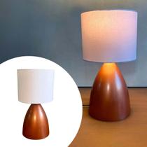 luminária de Mesa Clássico Bojudo de Cobre Com Cúpula Ref 86 Para Cabeceira, Quarto ou Sala