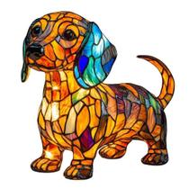 Luminária de Mesa Colorida em Formato de Dachshund com LED USB em Resina para Decoração