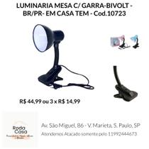 Luminária de Mesa com Garra Bivolt - RODA CASA