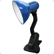 Luminária de Mesa Com Garra Cor Azul Bivolt E27- Cads