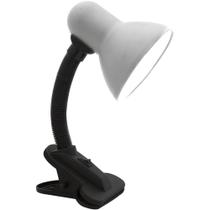 Luminária de Mesa Com Garra Cor Branco Bivolt E27- Cads Luminária de Mesa Com Garra Cor Branco Bivolt E27- Cads