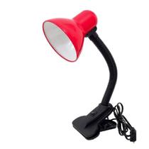 Luminária de Mesa Com Garra Cor Vermelho Bivolt E27- Cads Luminária de Mesa Com Garra Cor Vermelho Bivolt E27- Cads