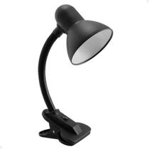 Luminária de Mesa com Garra Luatek LK-777 para Sala Quarto Escritório Articulada Decorativa Abajur - Preto