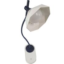Luminaria de Mesa Com Garra Touch Articulavel Diamante Presilha Led 3 Cores Abajur Flexivel Trabalho Escritorio Home Office Geometrica