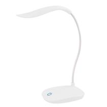 Luminária de Mesa com USB e Pilhas Ideal para Estudo Leitura cor:Branco