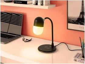 Luminária de Mesa de LED Elgin 3 Intensidades Bluetooth Carregador por Indução Lumi Play Luminária de Mesa de LED Elgin 3 Intensidades Bluetooth Carregador por Indução Lumi Play